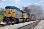 Westbound intermodal climbs the hill